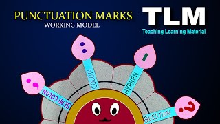 tlm punctuation marks  working model  Punctuation marks in english  easy tlm [upl. by Kcirrek]