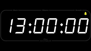 13 Hour  TIMER amp ALARM  1080p  COUNTDOWN [upl. by Naelopan]