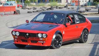 220 HP Supercharged Alfa Romeo Alfetta GTV racing [upl. by Noiraa344]