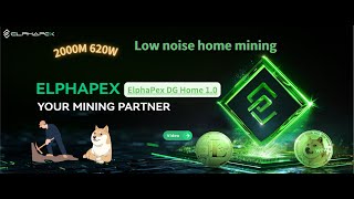 New generation of Dogecoin hydrocooling home miner ElphaPex DG Home 10  ElphaPex狗狗币水冷家庭挖矿 [upl. by Dorthy]