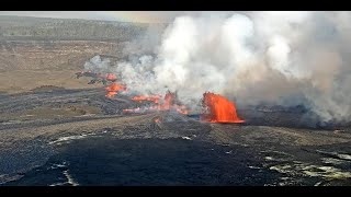 Kīlauea Volcano Hawaii Halemaʻumaʻu crater [upl. by Bilbe]