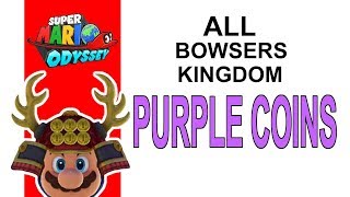 Super Mario Odyssey  All BOWSERS Kingdom Purple Coin Locations [upl. by Drageruaeb579]