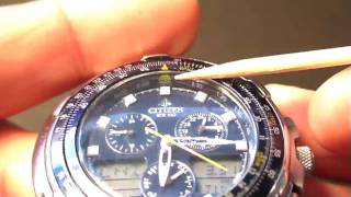 Citizen NavihawkSkyhawk How to Use the Slide Rule Bezel [upl. by Sukhum]