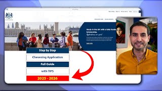 How To Fill The Chevening Scholarship Application 2025  Step by Step Guide [upl. by Shirk841]