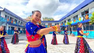 Tamang Selo Damphu Ma Selo 2 Cover Dance by Bipul Shikshya Niketan Original Singer  MINGS LAMA [upl. by Cown]