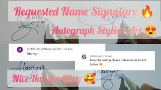 Requested Alphabet Name🥰 Autograph Stylish Art🔥 NYC Handwritingsignaturesignshortsartcursive [upl. by Idnis]