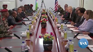 US Defense Secretary Meets Djibouti Authorities While on Africa Trip [upl. by Leiand93]