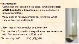 Metal nitrosyl complexes [upl. by Wilfreda]