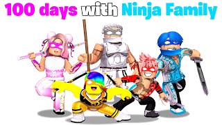 Roblox 100 Days with NINJA FAMILY Life 🥷⭐💫 [upl. by Llemor]