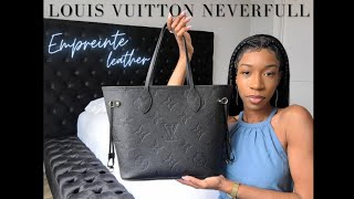 UNBOXING LOUIS VUITTON NEVERFULL MM MONOGRAM EMPREINTE LEATHER [upl. by Akeimahs]