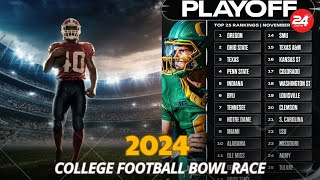 quot2024 College Football Bowl Race 103 Teams Still In The Hunt with 2 Weeks Leftquot [upl. by Wack]