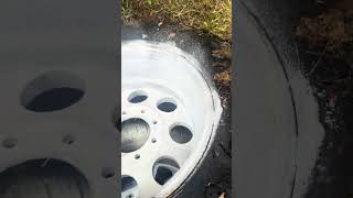 Part  1 ford f350 alcoa wheel aluminum chrome wheel cleaner with 1 oven cleaner hack [upl. by Duky]