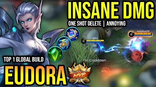 EUDORA BEST BUILD 2023  BUILD TOP 1 GLOBAL EUDORA GAMEPLAY  MOBILE LEGENDS✓ [upl. by Naarah]