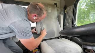 Semi seat armrest removal [upl. by Initsed]