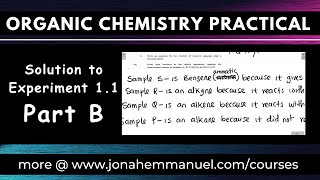 Organic Chemistry Practical Experiment Solution jonahemmanuel organicchemistry [upl. by Harlan]