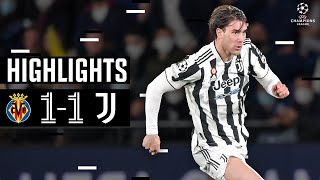 Villarreal 11 Juventus  Vlahovic Scores First Champions League Goal  Champions League Highlights [upl. by Yaj]