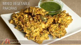 Mixed Vegetable Pakoras  Vegetable Pakora  Spicy Indian Fritters  Recipe by Manjula [upl. by Lennahc]