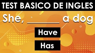 TEST BÁSICO DE INGLÉS 📚 PON A PRUEBA TU INGLÉS 📌 [upl. by Euqenimod]