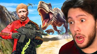 Tentando SOBREVIVER A UM DINOSSAURO no GTA RP [upl. by Frick]