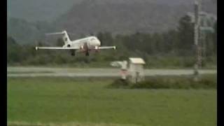 SAS DC 9 takeoff and short field landing Værnes 1996 [upl. by Lyudmila367]