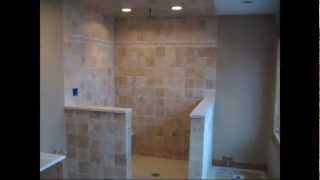 Limestone Travertine Tile Master Bathroom [upl. by Nayhr]