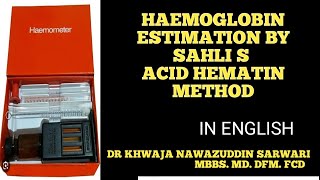 Hemoglobin Estimation by Sahlis Method  In English mbbs physiology hematology Doctors Corner [upl. by Helbona131]