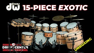 Shanes New 15Piece DW Exotic Drum Set Unboxing [upl. by Bywoods56]