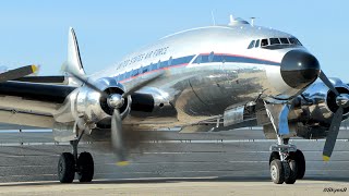 Lockheed VC121A Constellation Bataan Start Up Takeoff and Landing [upl. by Mikol]