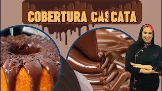 COBERTURA CASCATA PARA BOLO VULCÃO Ponto Perfeito da melhor cobertura de brigadeiro que vc já viu😋😍 [upl. by Obocaj]