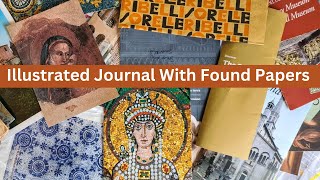 Illustrated Journal With Free Found Papers Italian Travel Diary [upl. by Egief]