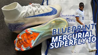 Nike Mercurial Superfly 10 Blueprint ⚪️🔵  Kylian Mbappe amp CR7 Boot unboxing [upl. by Gavan]