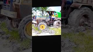 Swaraj tractor in the water stuck and mud tractorvideo trending shorts mud [upl. by Velleman]