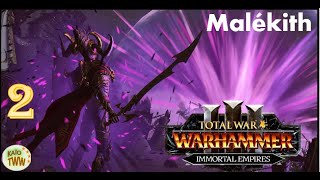 Total war warhammer 3 Immortal Empire  Campagne légendaire Malekith  Le chaos est deja la [upl. by Bouzoun94]