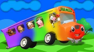 Räder auf dem Bus  Lieder für Kinder  Kinderzimmer Reime  3D Rhyme  Bus Song  Wheels On the Bus [upl. by Anirdnajela]