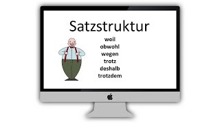 ᐅ Deutsch Satzbau und Konnektoren Weil obwohl wegen trotz deshalb trotzdem Deutsch B1B2 [upl. by Rizika]