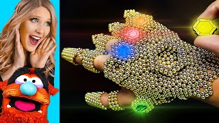 DIY INFINITY GAUNTLET MAGNETIC BALL CREATIONS EXTREMELY SATISFYING [upl. by Anilorak]