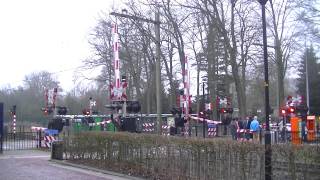 Spoorwegovergang Ermelo  Dutch railroad crossing [upl. by Adnolat]