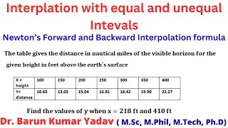 Newtons interpolation formula  Interpolation  Newtonbackwardandforwardformula [upl. by Chu445]