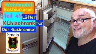 Tür Lüfter und Brenner vom Kühlschrank eines Wohnmobil bzw Wohnwagen [upl. by Awram22]