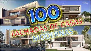 100 FACHADAS de CASAS MODERNAS [upl. by Nesyla242]