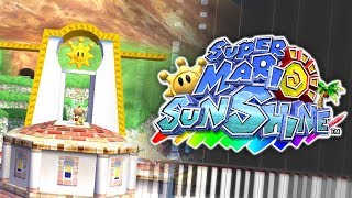 Super Mario Sunshine  Delfino Plaza Theme Piano Tutorial Synthesia [upl. by Ellynad]