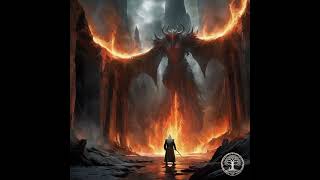 Gandalf against Balrog of Moria tolkien illustrationart gandalf balrog lotr tolkienart [upl. by Aihselat]