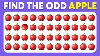 Find The Odd Emoji Out  Fruit Edition 🍌 🍎 Spot The Difference Emoji Quiz  Easy Medium Hard [upl. by Kenney]