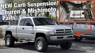 Installing A 3” Carli Suspension 35” BFGs Thuren Sway Bar amp Mishimoto Trans Cooler on My Cummins [upl. by Aisatana274]