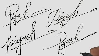 ✔️ Signatures P  Sign P Alphabet  Customer Signature P  Letter P Sign  Piyush Signature Style [upl. by Oika]