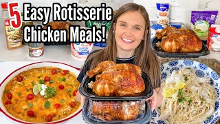 5 of the BEST Recipes Using Rotisserie Chicken  Quick amp EASY Tasty Chicken Dinners  Julia Pacheco [upl. by Fortunato88]