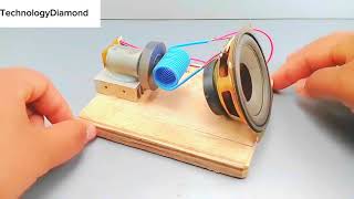 Make a generator using copper coils and speakers  electric generator working model  generator 220v [upl. by Dempsey247]