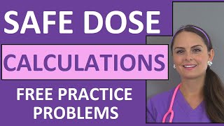 Safe Dose Dosage Range Pediatric Calculations Nursing Drug Math Video 7 [upl. by Alyse]