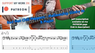 Red Hot Chili Peppers  Mellowship Slinky in B major Bass cover with tabs [upl. by Andriana]