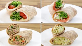 4 Healthy Wrap Recipes [upl. by Amity]